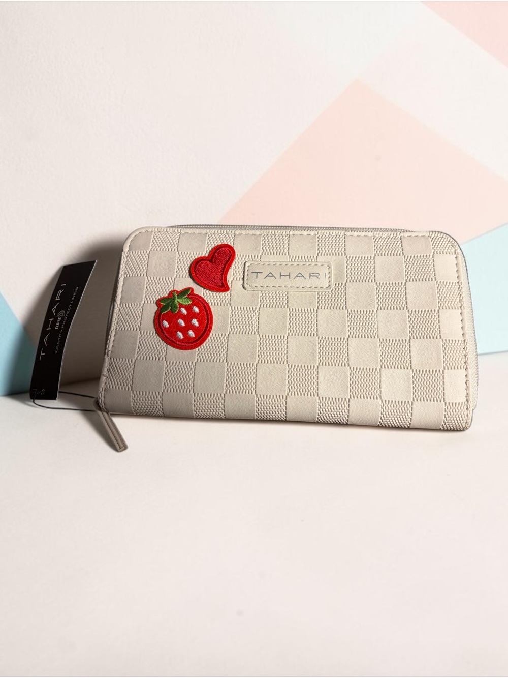 Taka Cream Crossbody with Strawberry Patch & Pearl-Chain Accent - Picture 2 of 3